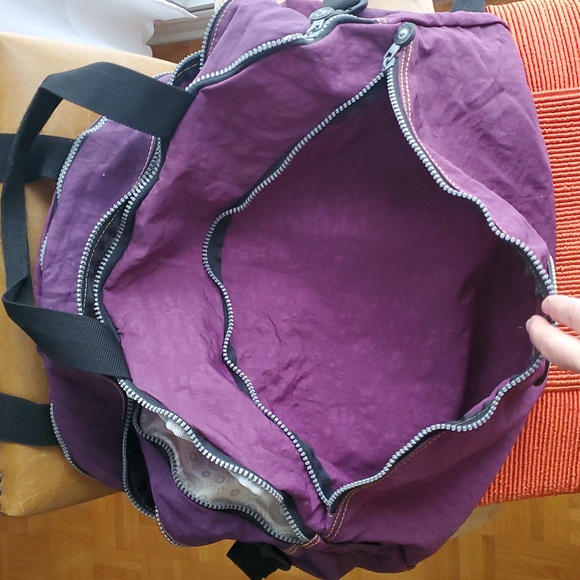 Kipling Large Purple Travel Duffel Weekender  Bag - Picture 9 of 12